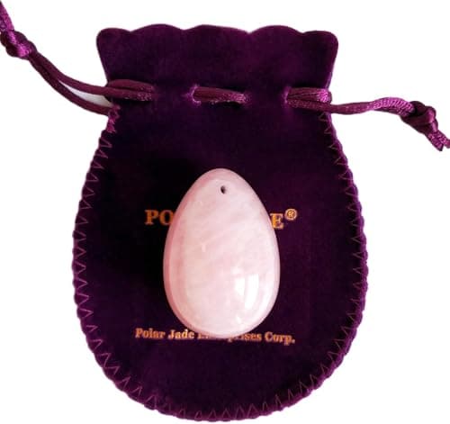 Œuf Yoni en Quartz Rose Polar Jade – Taille Moyenne Percé