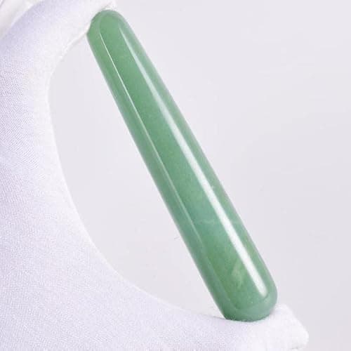 Baguette de Massage Yoni Cristal Double — Quartz Rose & Obsidienne
