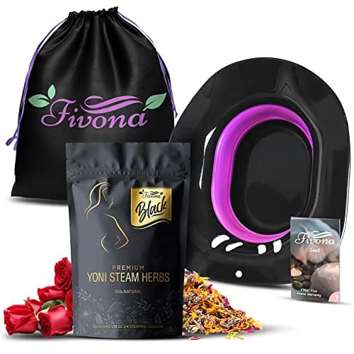 Fivona Kit Vapeur Yoni 3-en-1 – Siège Pliable + Herbes + Sac de Rangement